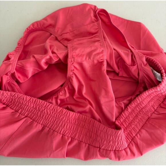 RBX Athletic Running Shorts Women Size L Pink Pull On Built-in Underwear - Picture 7 of 11